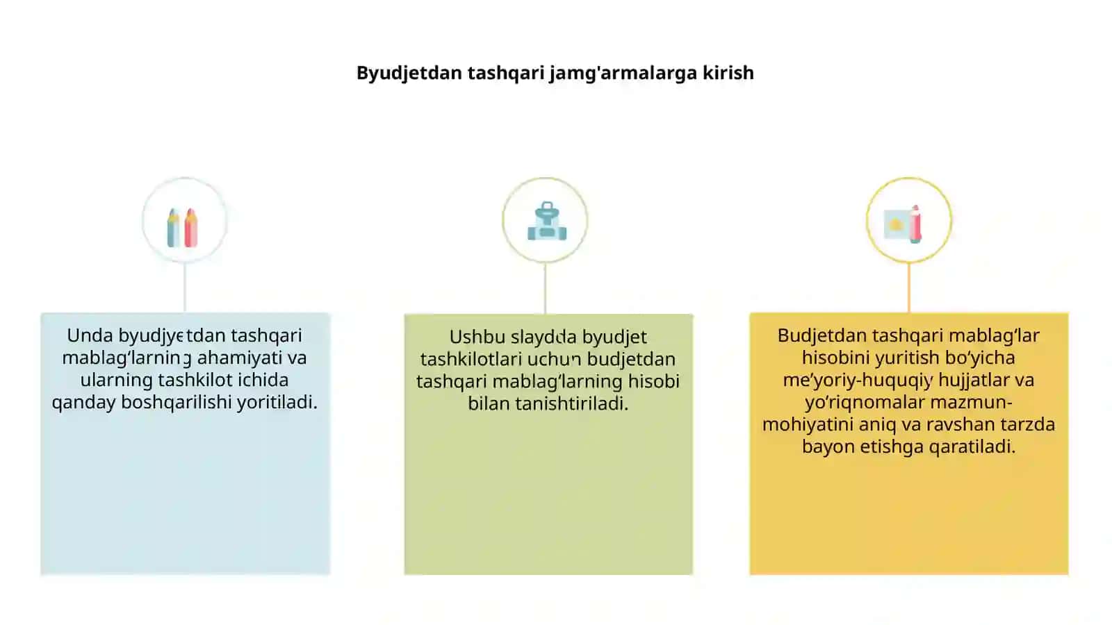 Budjet tashkilotlarining budjetdan tashqari mablag‘lari hisobi 3