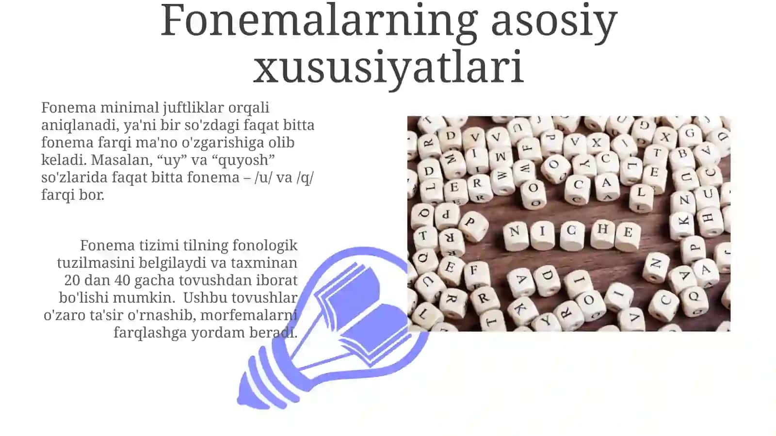 Fonema ottenkalari ularning turlarini belgilash 3
