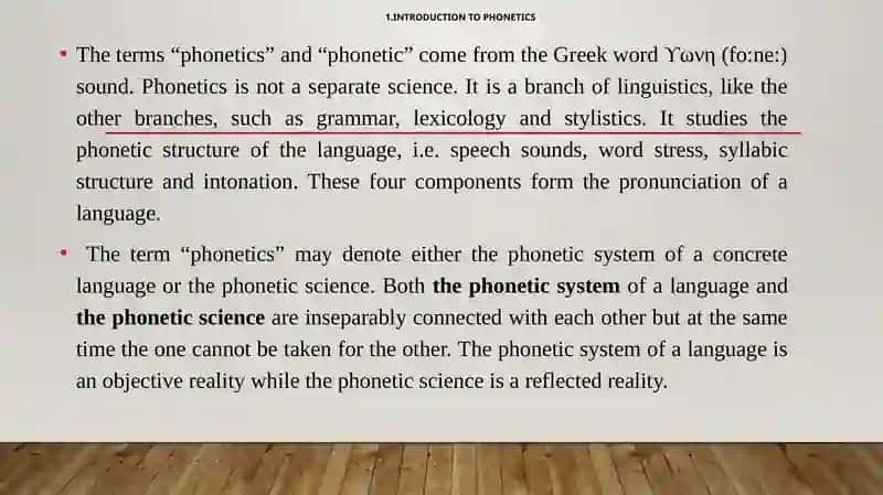 Phonetics as a linguistic science 3