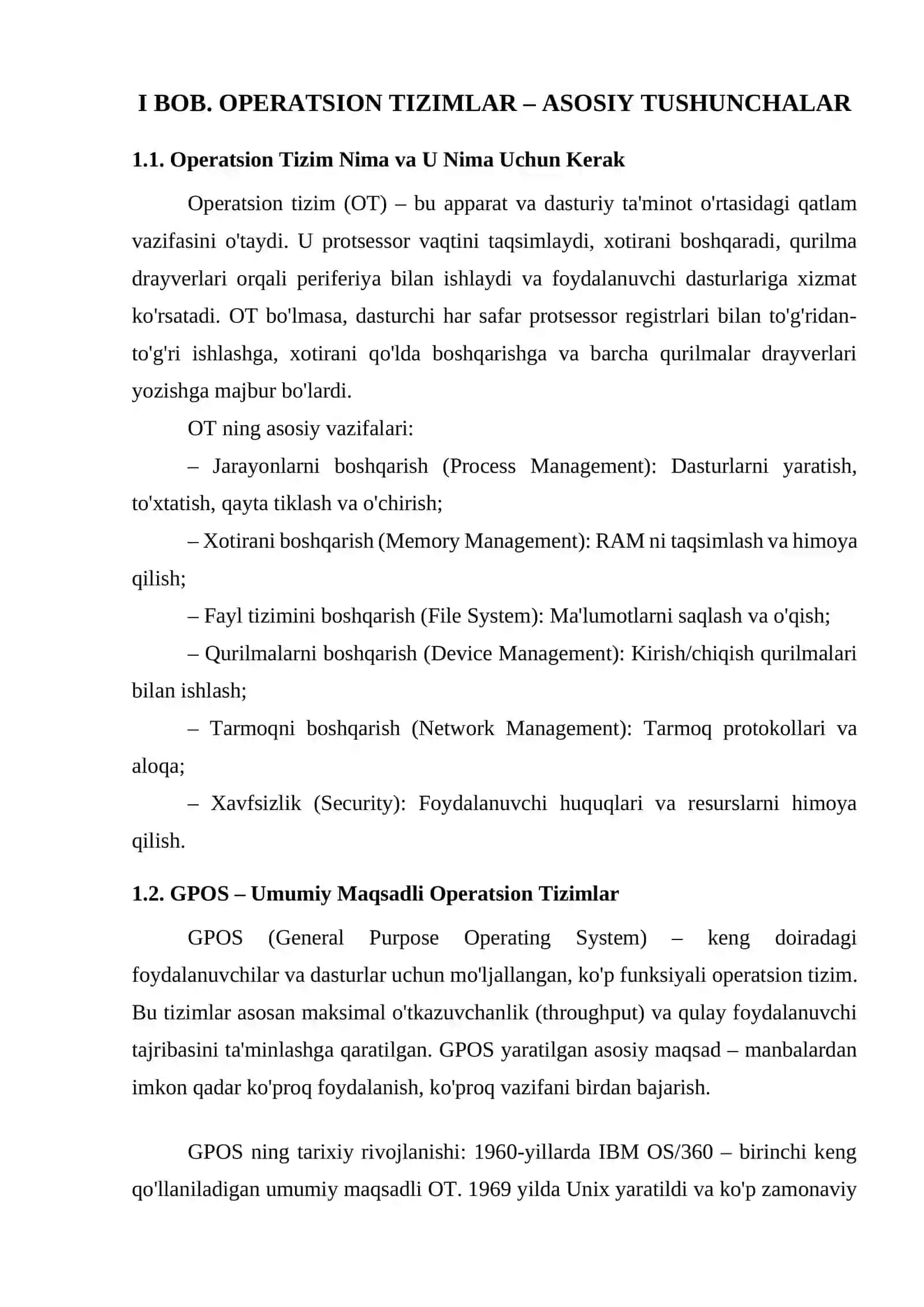 Umumiy maqsadli operatsion tizimlar 3