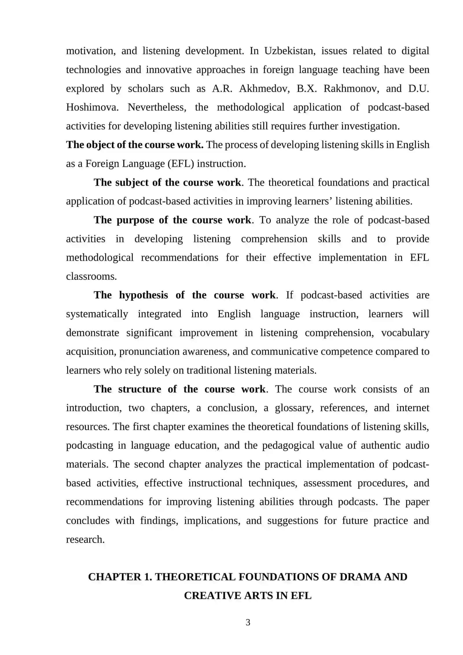 The Use of Drama and Creative Arts Activities in Teaching English as a Foreign Language 3