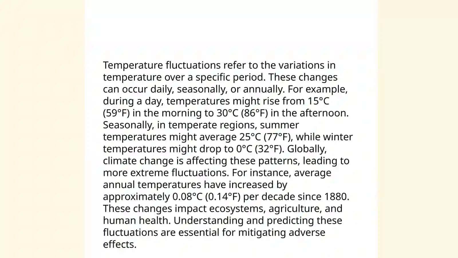 Temperature fluctuations 3