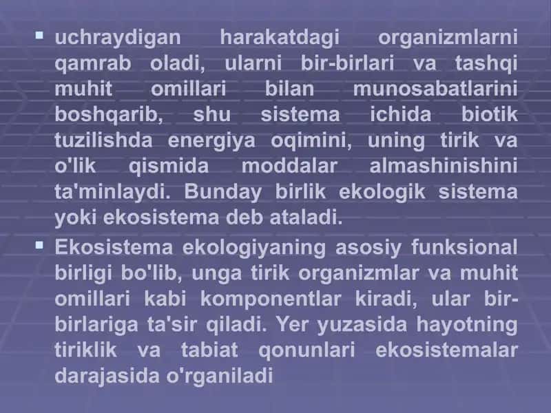 Ekotizimlar 3