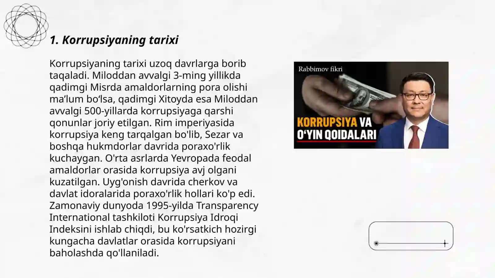 Korrupsiyaning shakllari 3