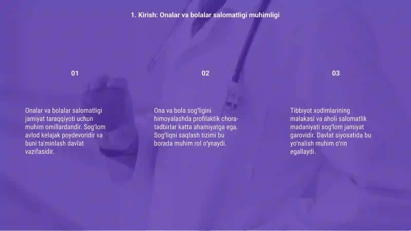 Onalar va bolalar sog‘ligini muhofaza qilishni tashkil etish 3