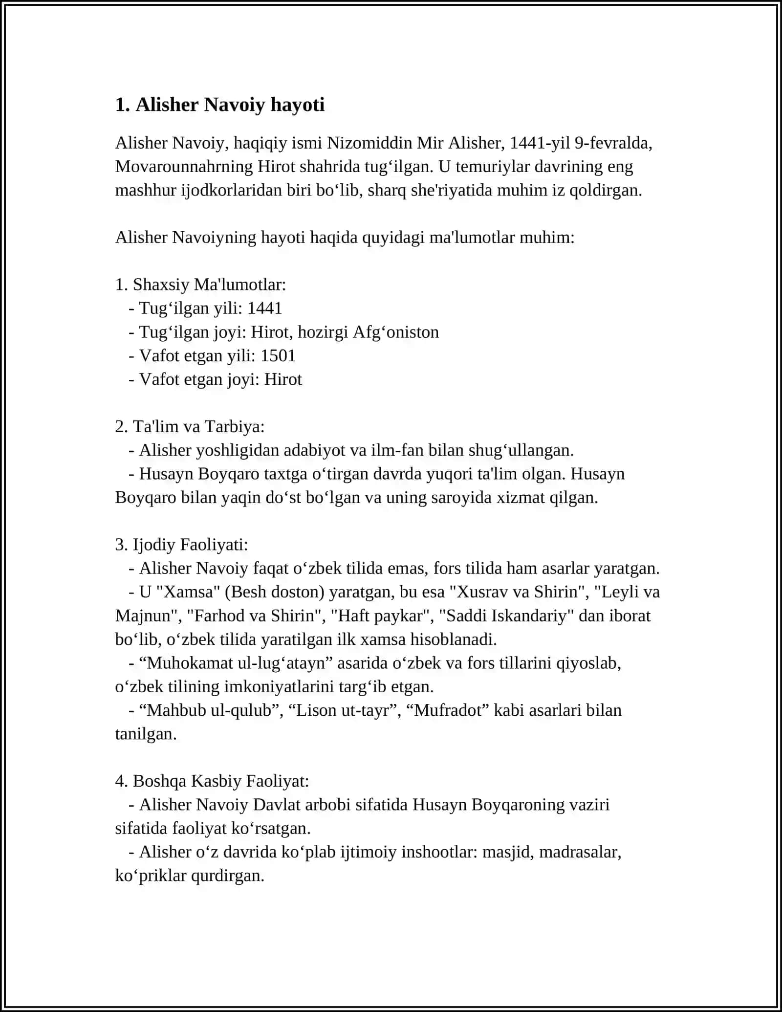 ALISHER NAVOIY-O‘ZBEK ADABIY TILINING ASOSCHISIDA MA'LUMOT YOZING 3