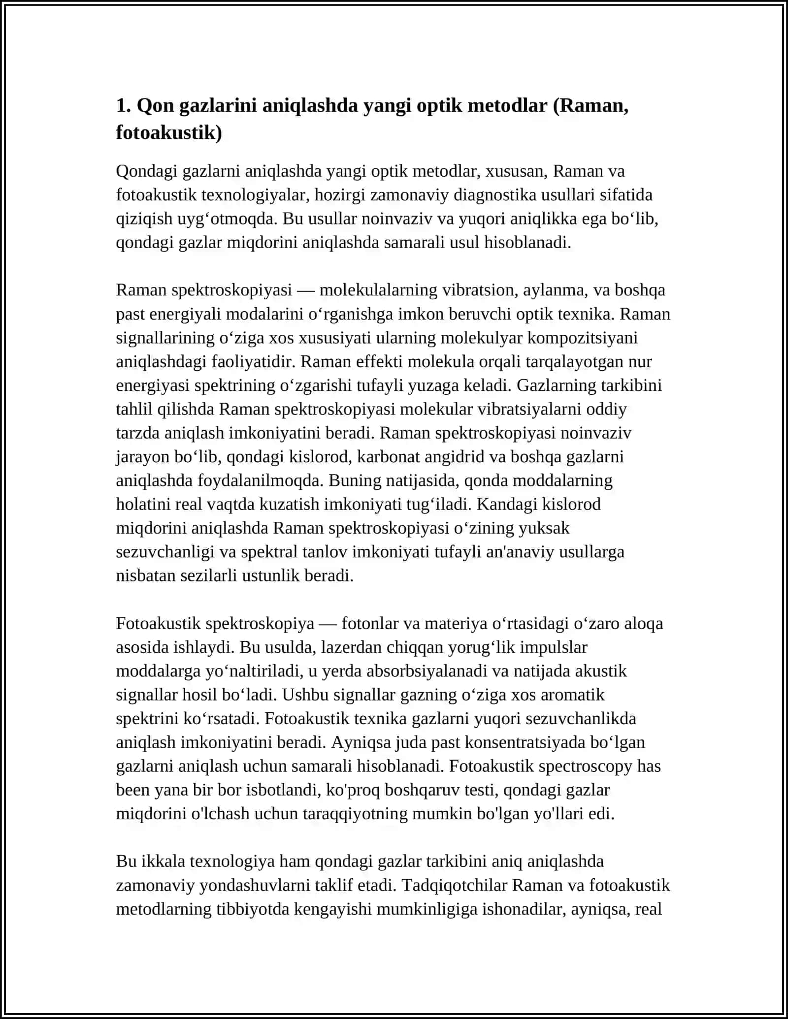 QONDAGI GAZLARNI MIQDORINI ANIQLASHNI YANGI USULLARI 3