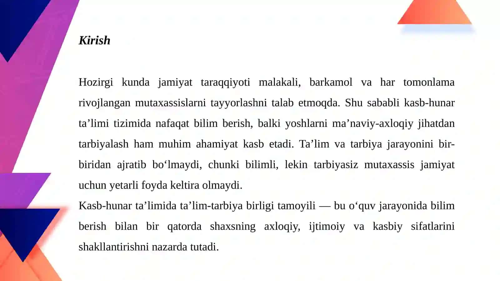 Kasb-hunar ta’limida ta’lim-tarbiya birligi tamoyili 3