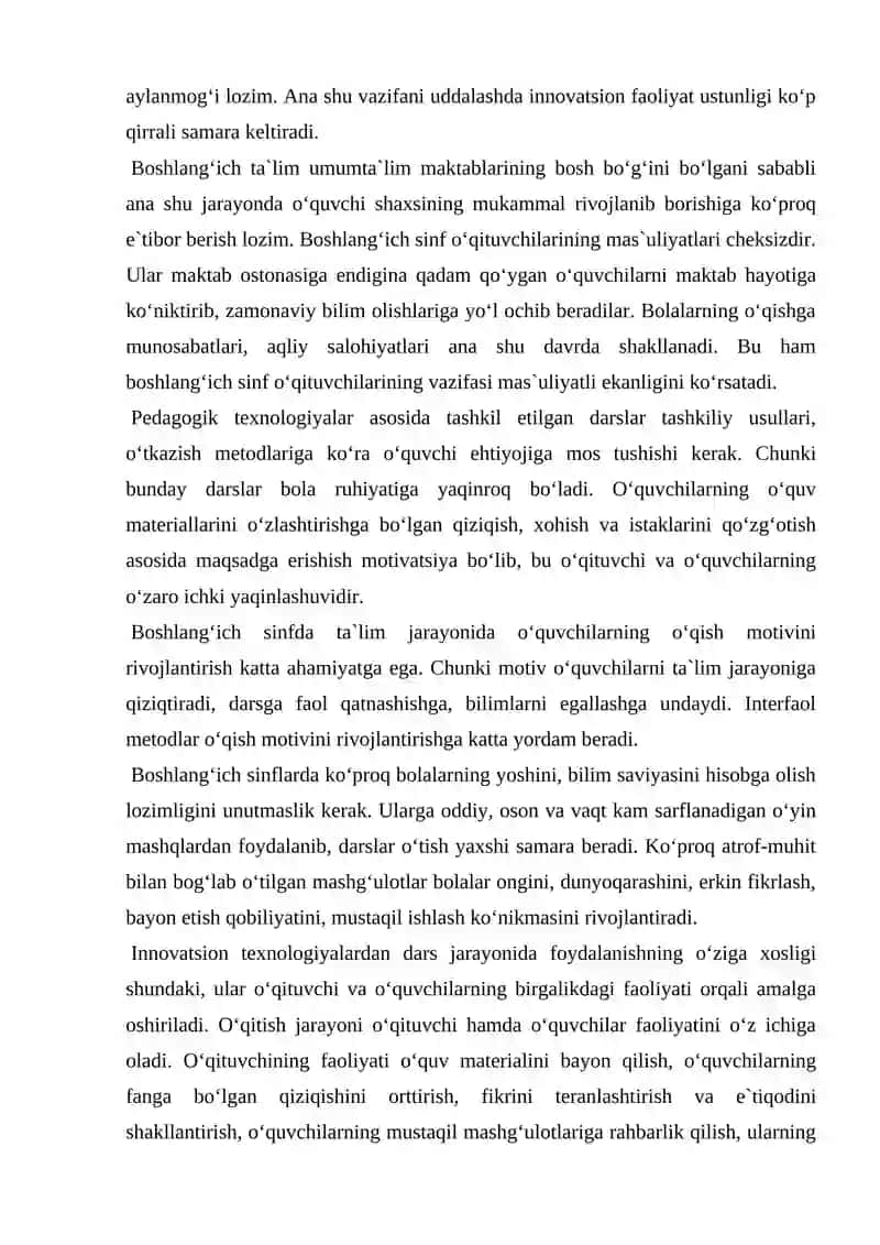 BO’LAJAK O’QITUVCHILARNI TAYYORLASHDA PEDAGOGIK INNOVATSIYALARDAN FOYDALANISH 3