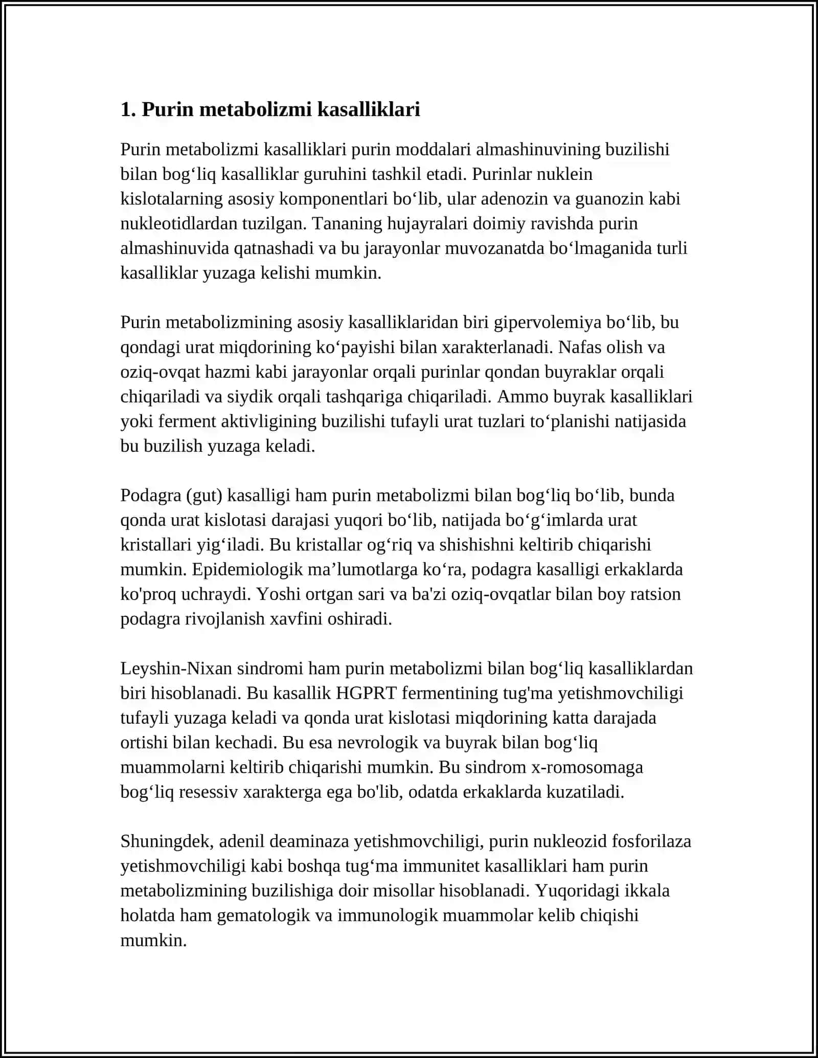 NUKLEIN KISLOTALAR ALMASHINUVI KASALLIKLARI 3