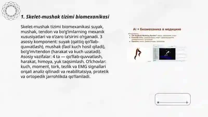 Skelet-mushak tizimi biomexanikasi 3