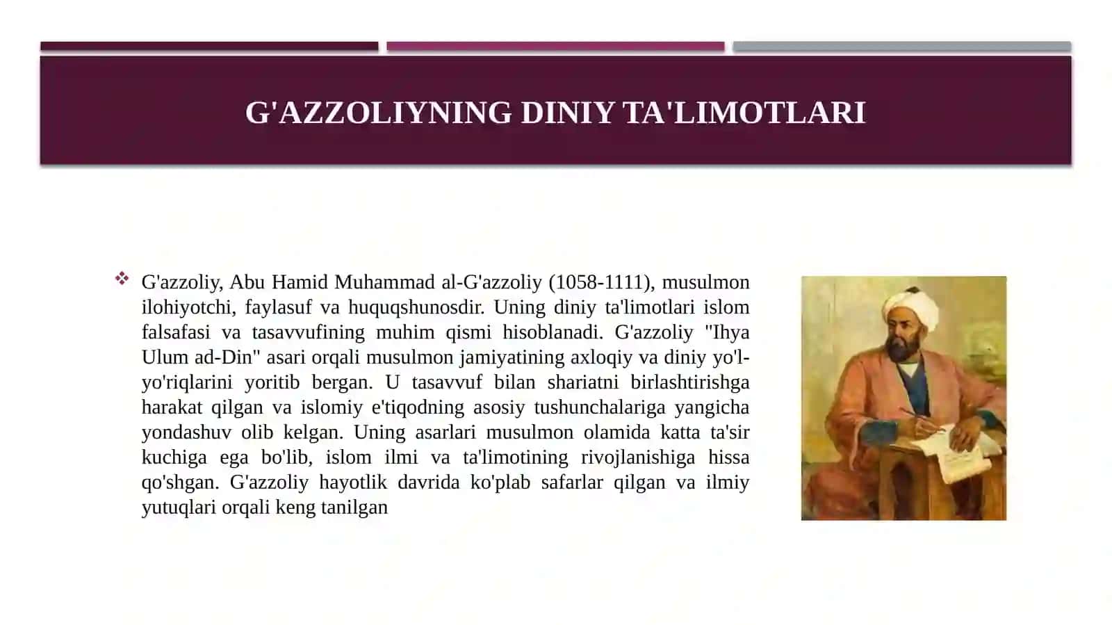 G'azzoliyning tavba asari asosida din va axloq 3