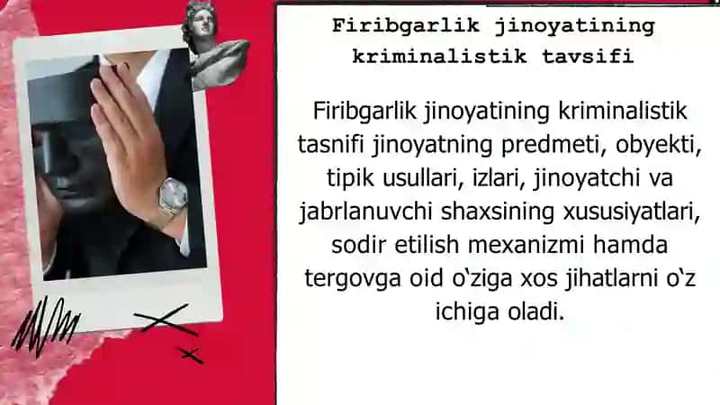 Firibgarlik jinoyatlarini tergov qilish uslubi 3