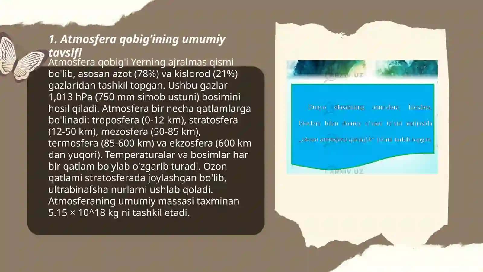 Yerning Atmosfera qobig’ining tuzilishini o’rganish 3
