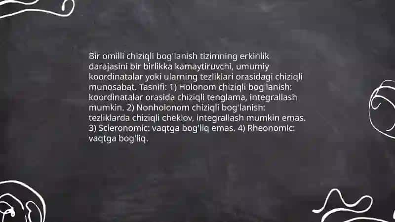 Bir omilli chiziqli bog'lanish 3