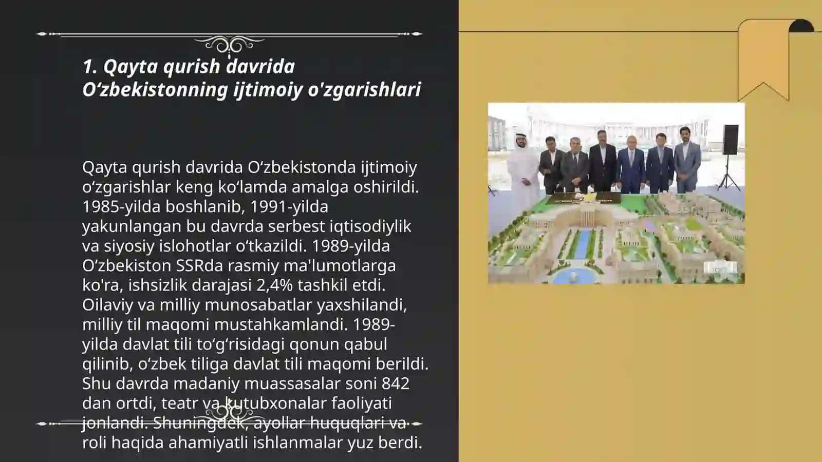 Qayta qurish davrida Oʻzbekistonning ijtimoiy o'zgarishlari 3