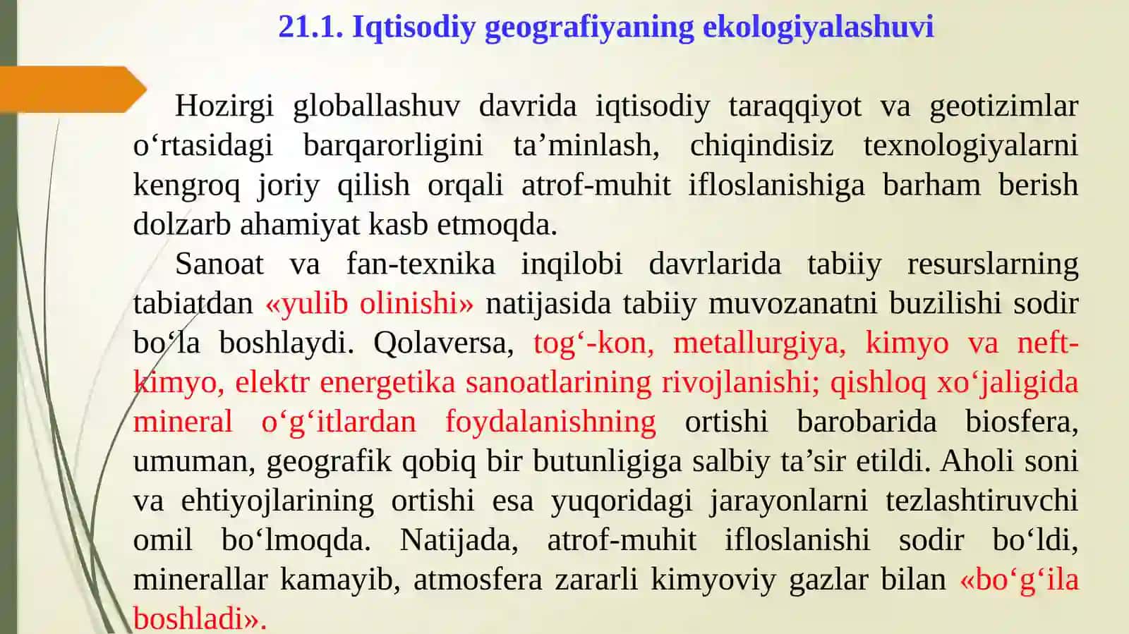 IQTISODIY GEOGRAFIYA VAEKOLOGIYA 3