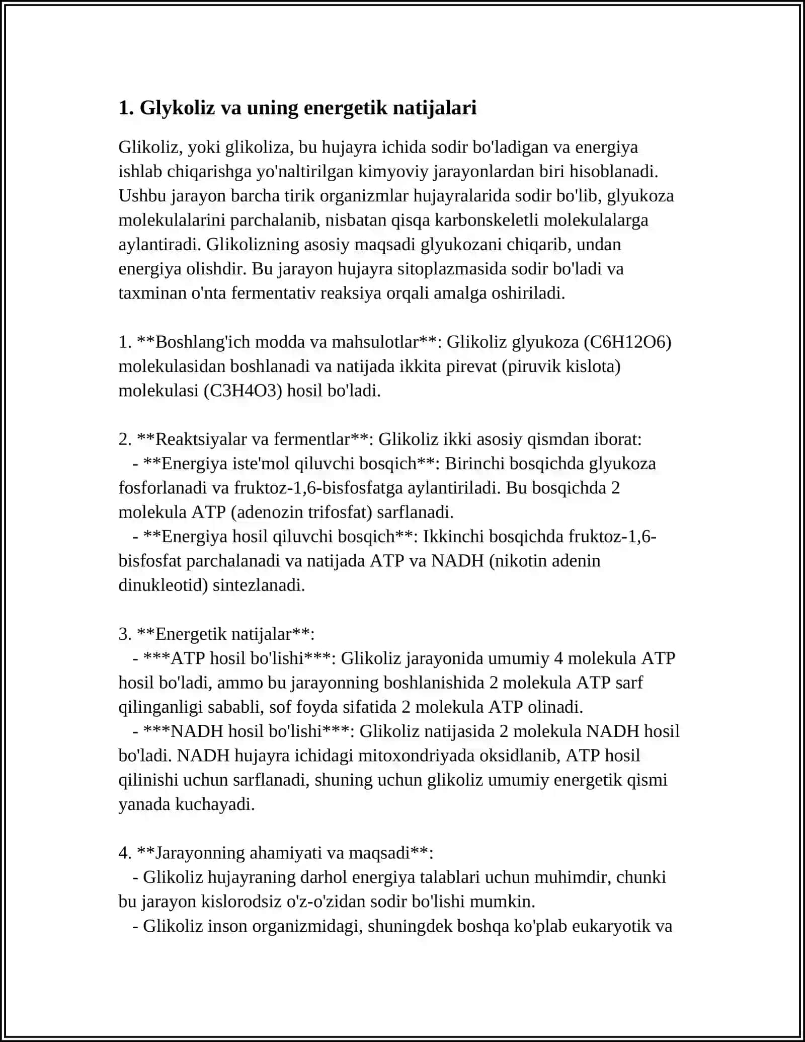 METABOLIZM JARAYONIDA ENERGIYA HOSIL BOʻLISHI VA SARFLANISHI 3