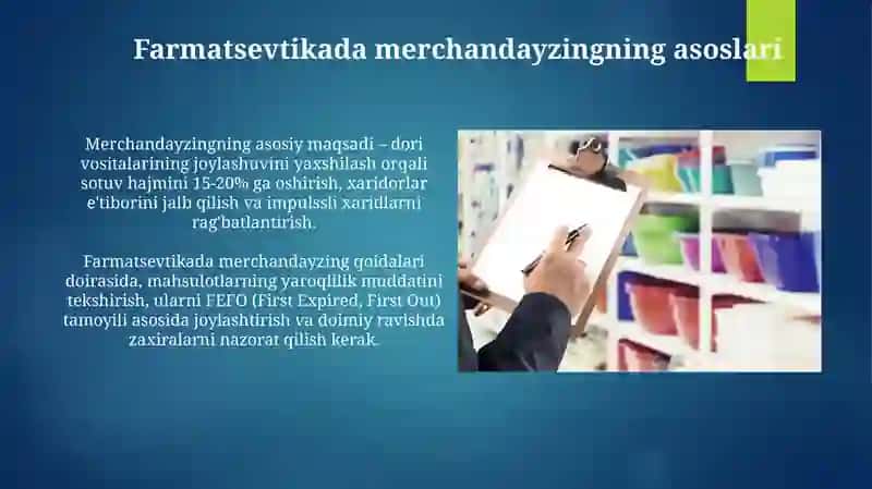 Farmatsevtikada Merchandayzing asoslari 3