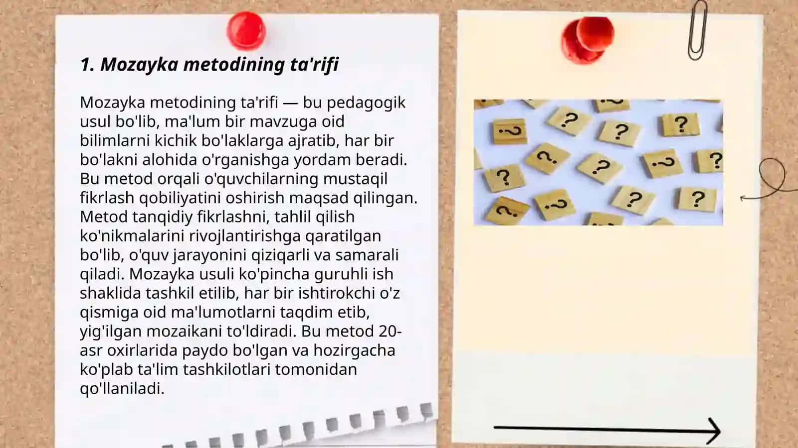 Mozayka metodining ta'rifi 3