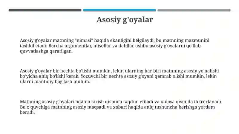 Matnning asosiy xususiyatilari 3