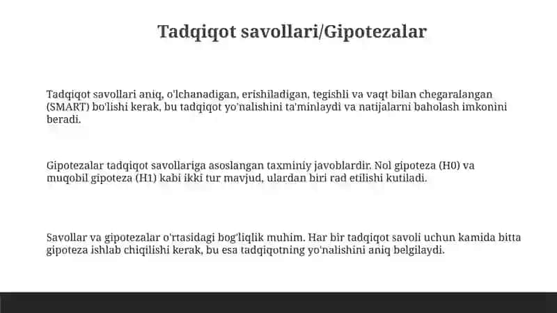 DASTLABKI ILMIY TADQIQOTNI YOZISH 3