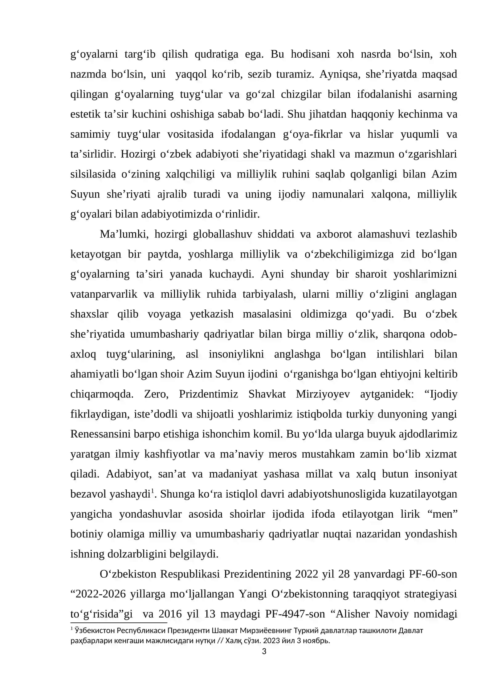 AZIM SUYUN SHE’RIYATIDA VATANPARVARLIK G‘OYALARI 3