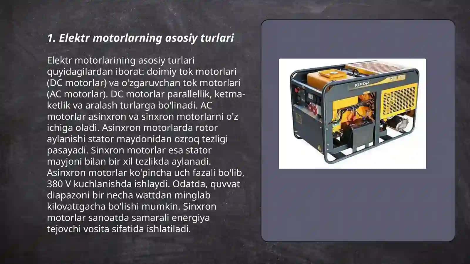 Elektr motorlar va genaratorlar 3