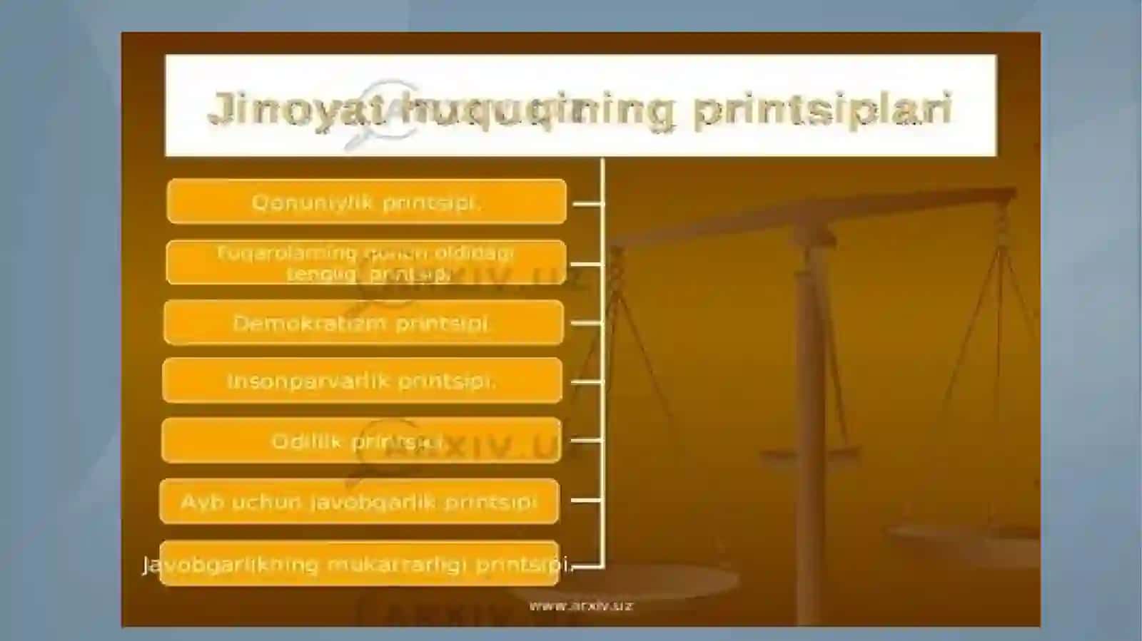 Huquq fanidan dars ishlanma. Jinoyat huquqi tushunchasi 3