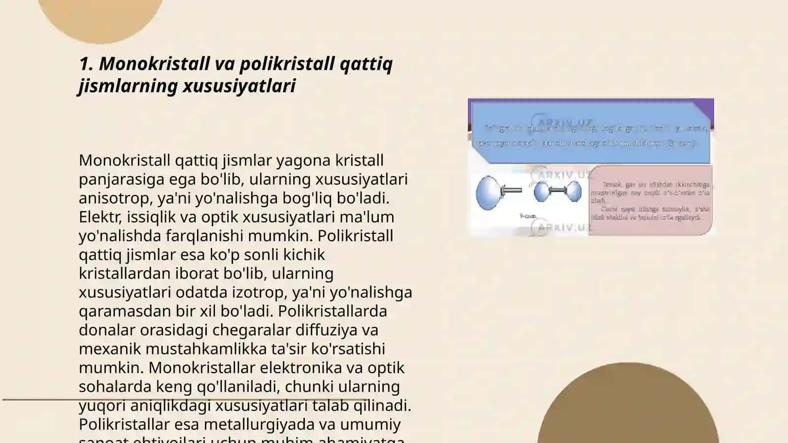Monokristall va polikristall qattiq jismlar 3
