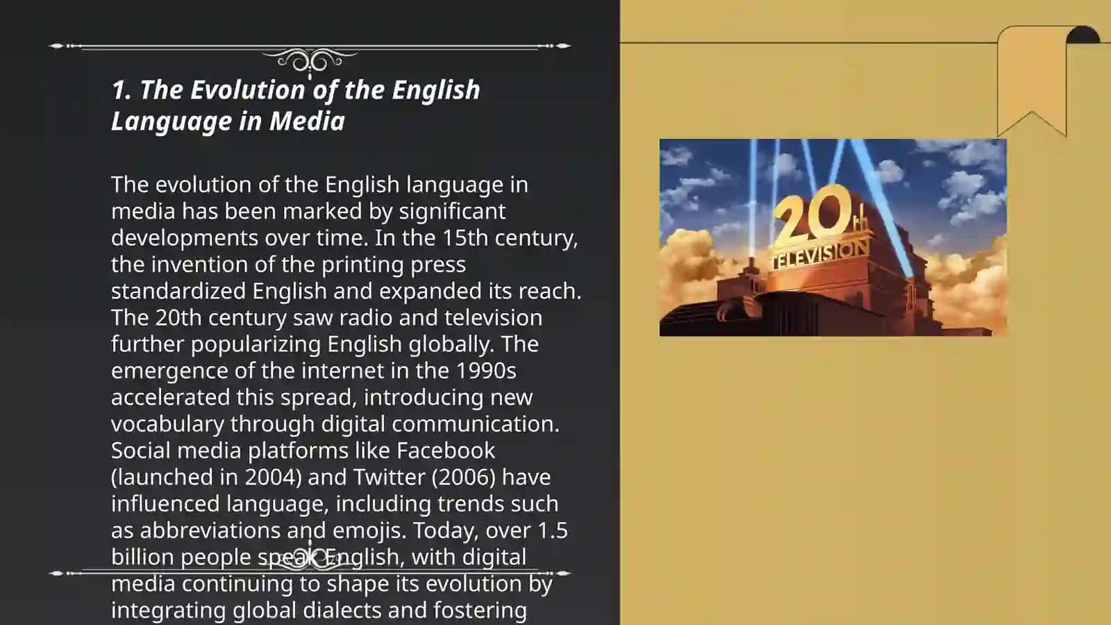 The Evolution of the English Language in Media 3