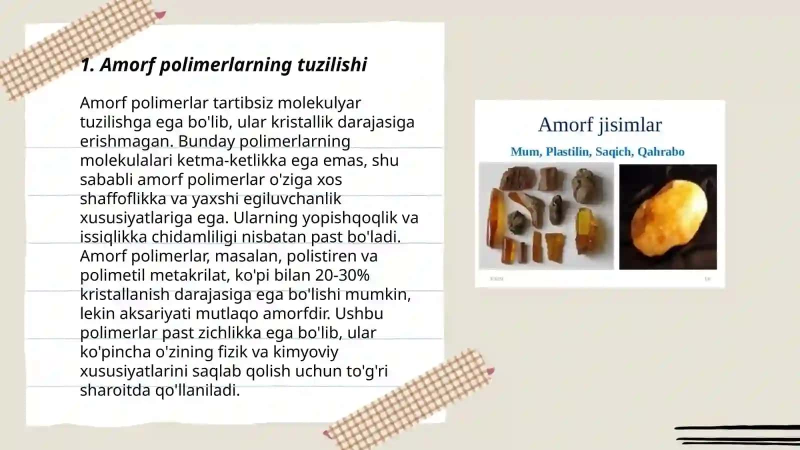 Amorf polimerlarning uch fizik holati 3