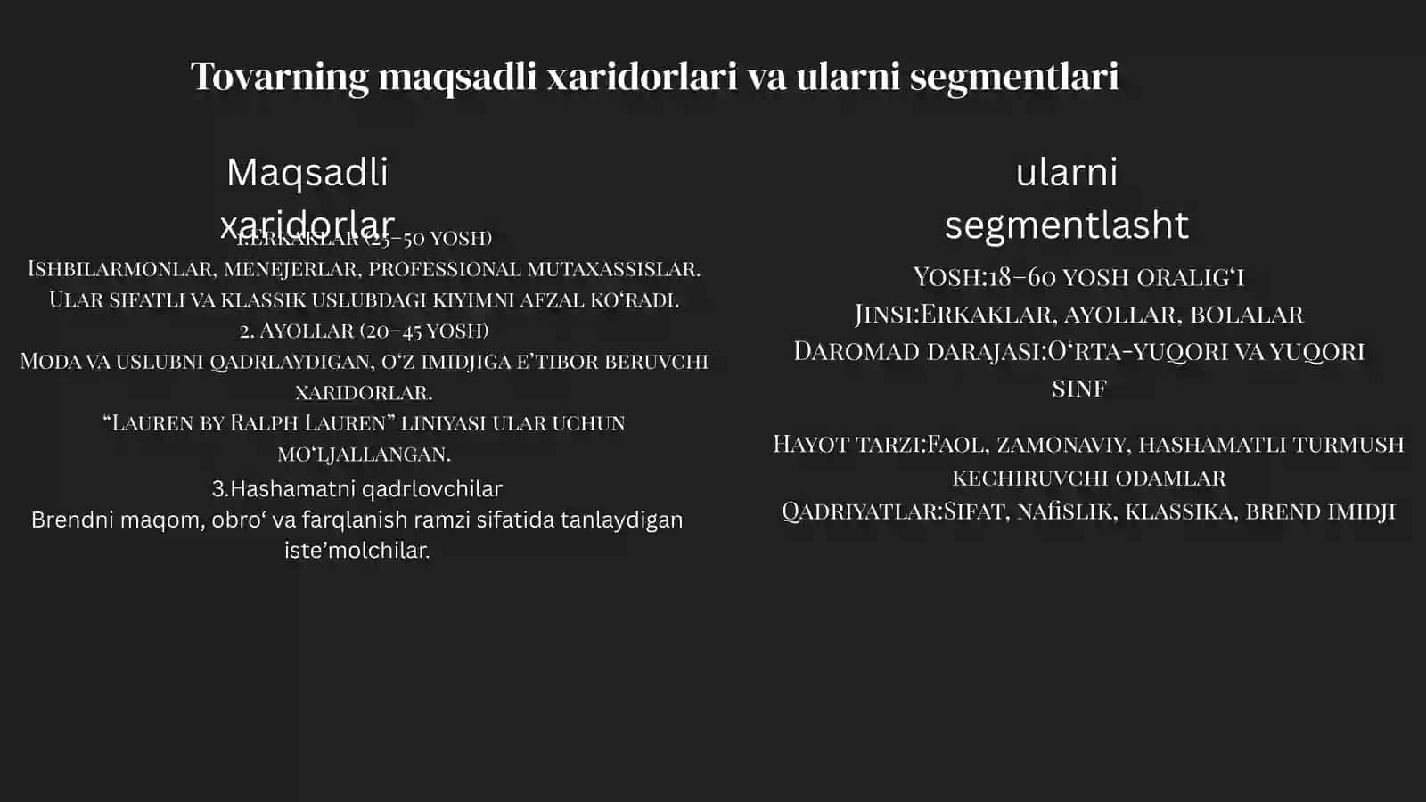 Marketing strategiyasi Amerika uslubining mohiyati 3