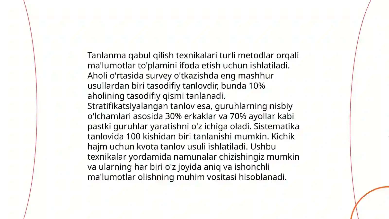 Tanlanma qabul qilish nazorati va oʻlchashlarning sifati 3