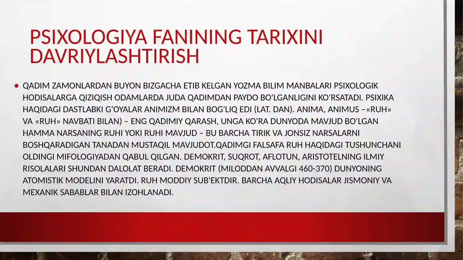 Antik davrda psixologik bilimlarni yuzaga kelishi 3