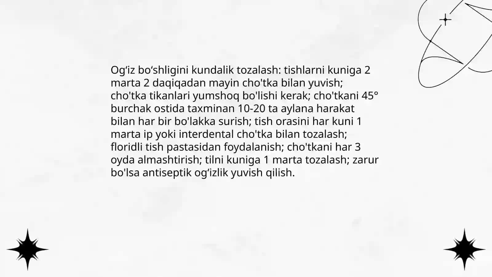 Stomatologik kasalliklar profilaktik usullari 3
