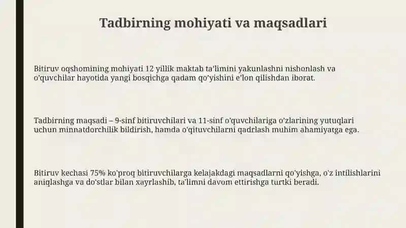 Bitiruv kechasi 3