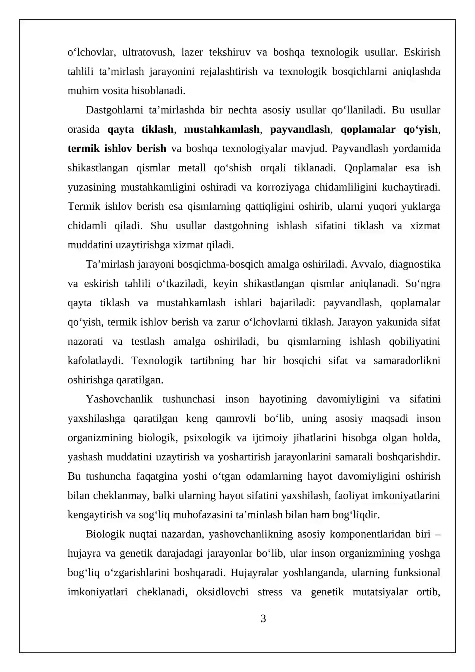Dastgohlar Ta’mirlash Texnologiyasi 3