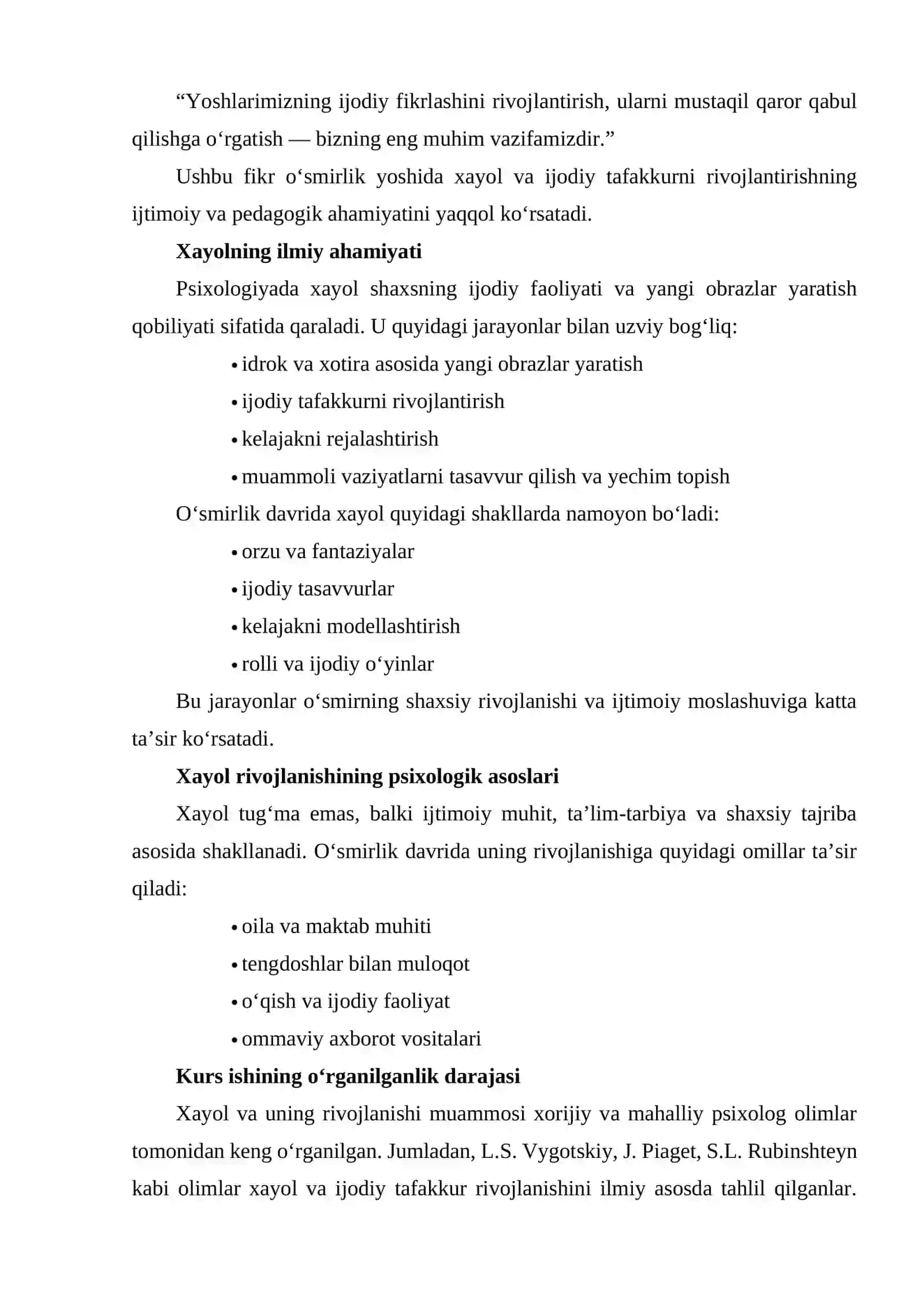O‘smirlik yoshida xayolni rivojlanishining psixologik asoslari 3