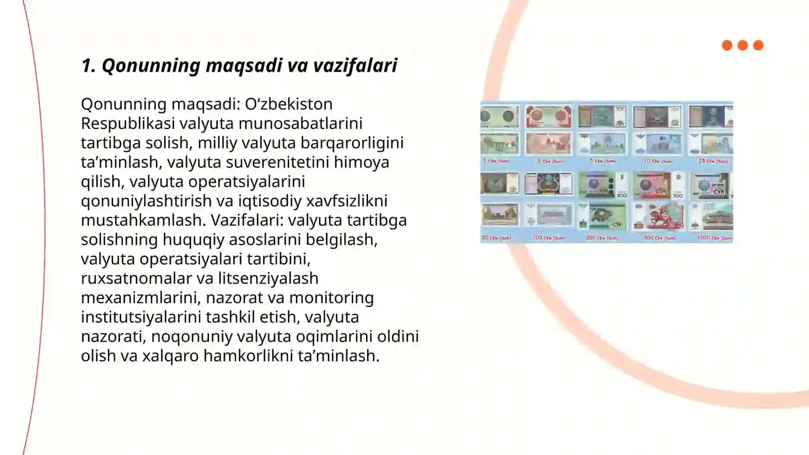 Valyutani tartibga solish tõğrisi Õzbekiston Respublikasi qonuni 3