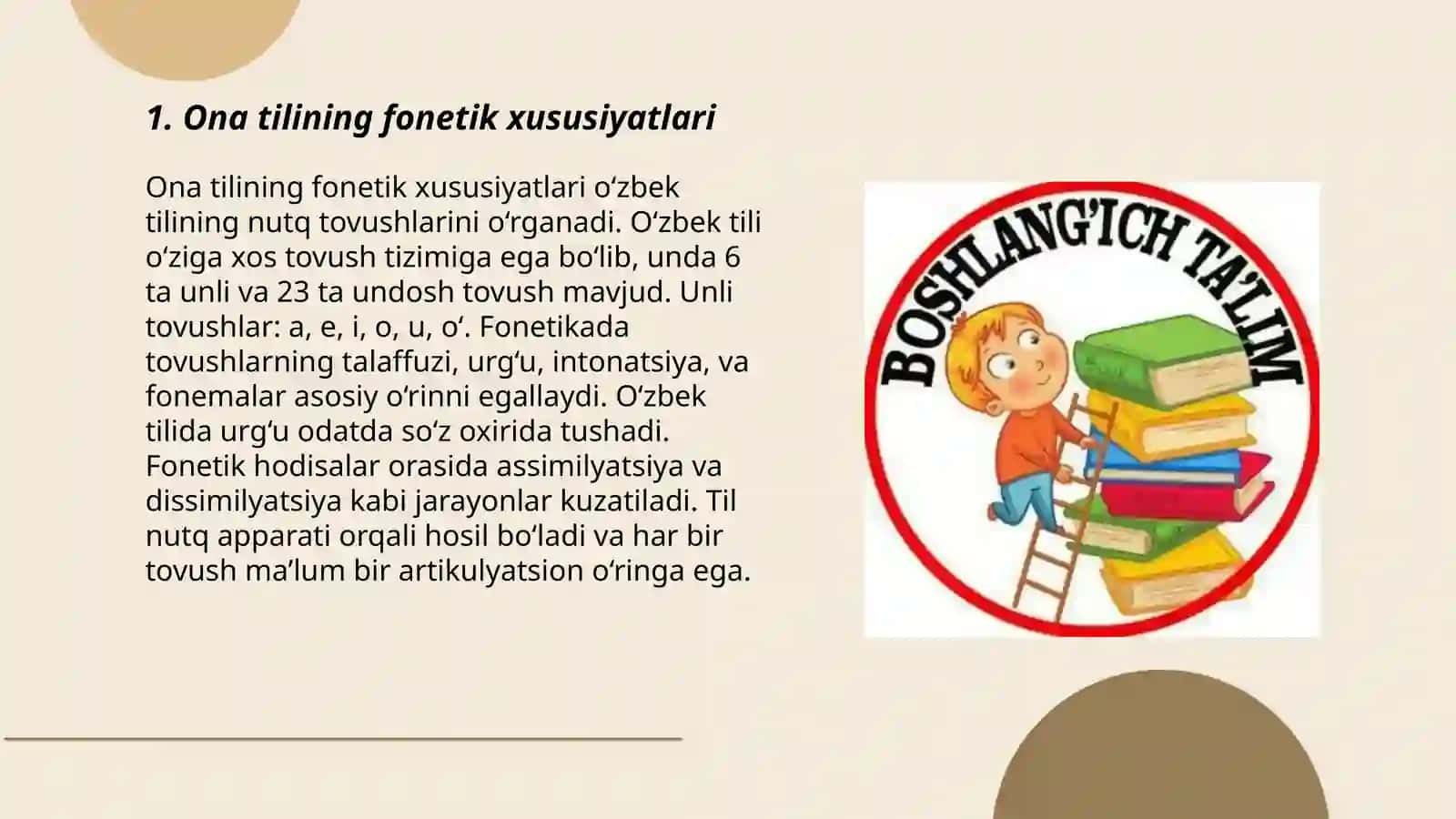 Ona tilining fonetik xususiyatlari 3