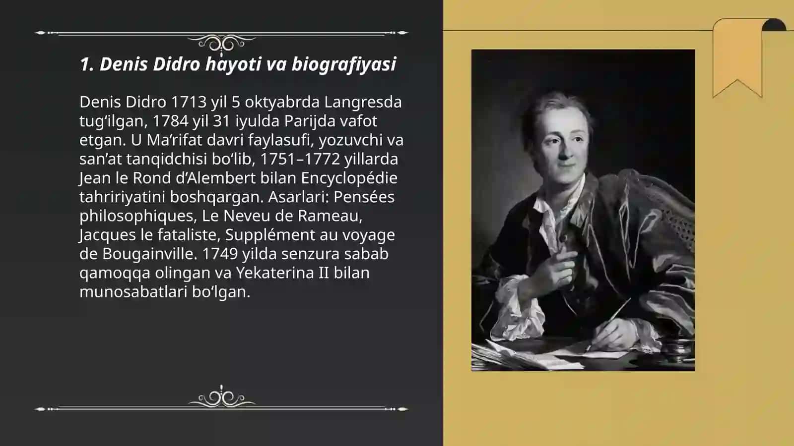 Denis Didro hayoti va biografiyasi 3