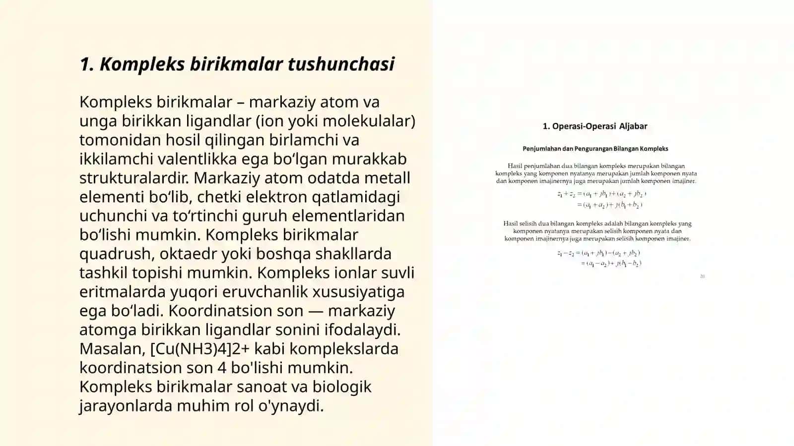 Kompleks birikmalar tushunchasi 3