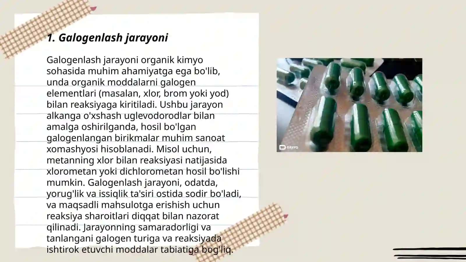 Galogenlash asosida olinadigan dori preparatlari 3
