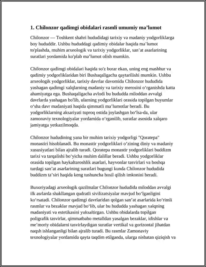 CHILONZOR QADIMGI OBIDALARI RASMLI BOLSIN 3