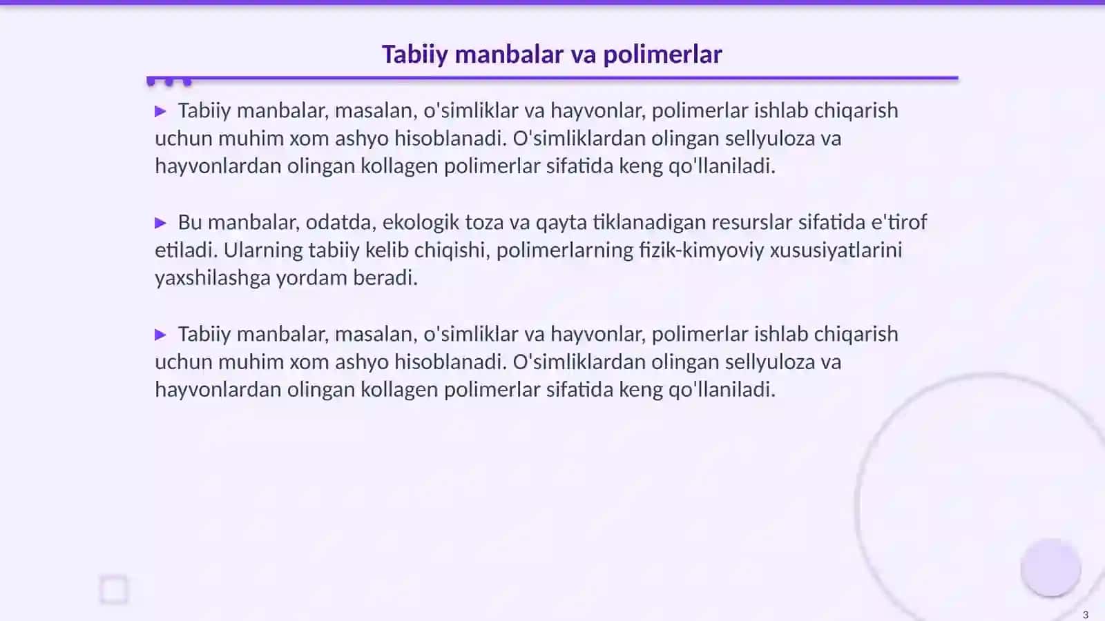Polimerlar va ularning fizik-kimyoviy xususiyatlari 3
