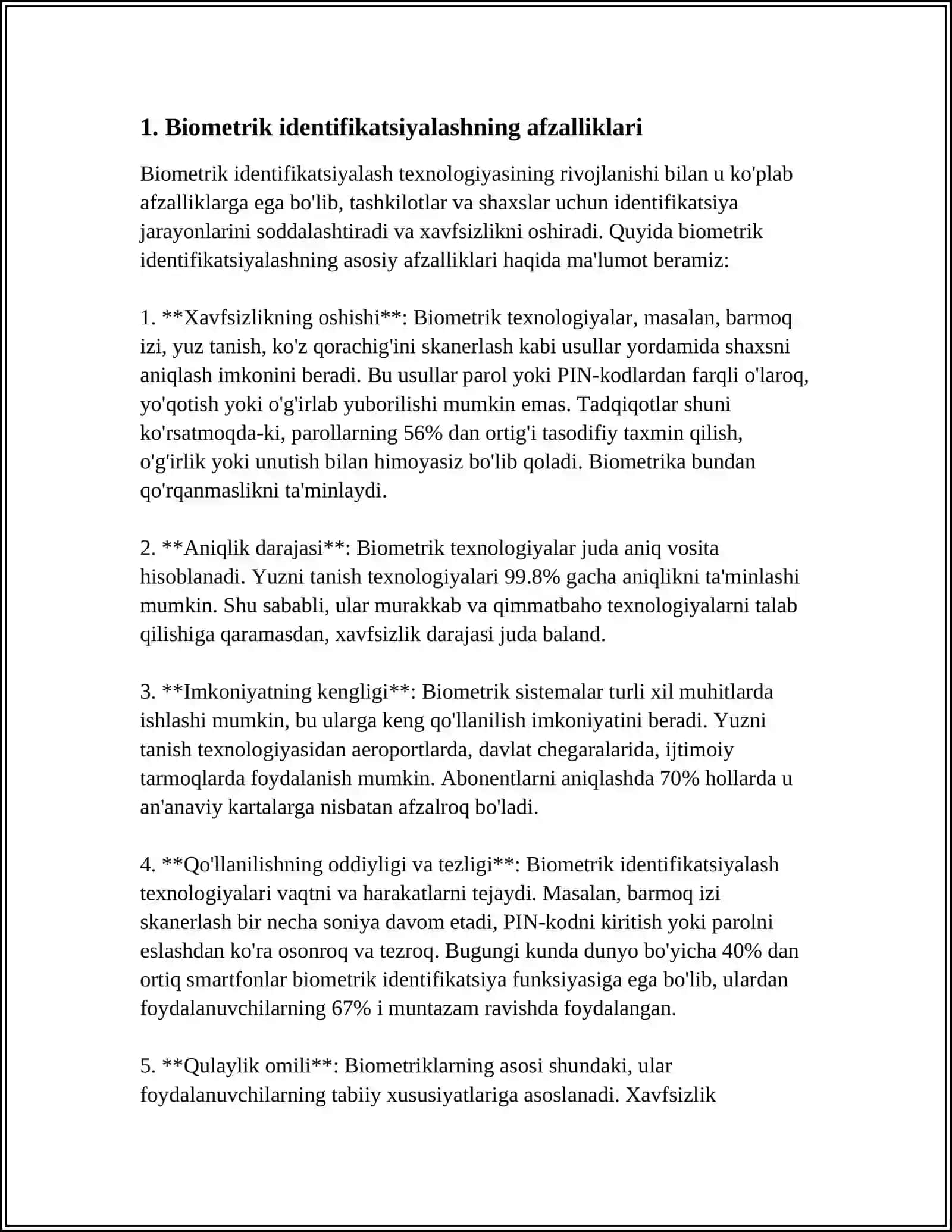 Biometrik Identifikatsiyalash va Autentifikatsiyalash 3