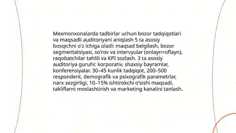 Mexmonxonalarda tadbirlarni tashkil etishda marketing strategiyalarini qo'llash 3