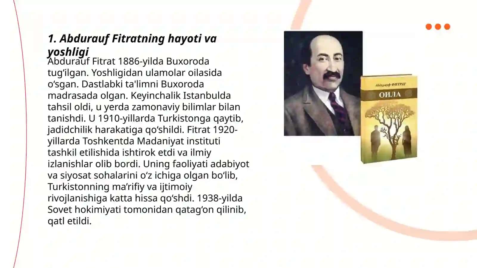 Abdurauf fitratning xayoti va ijodi 3