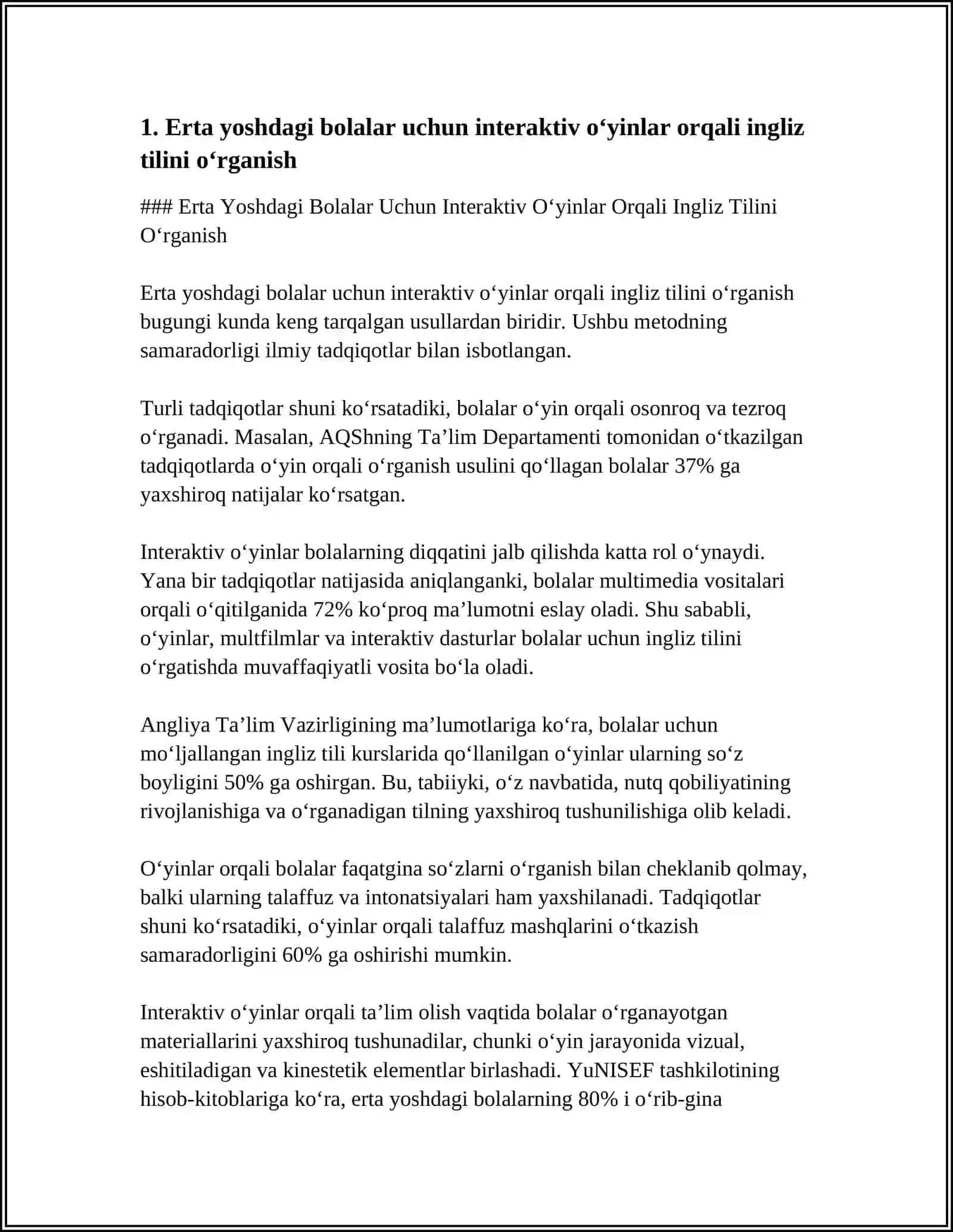 MAKTABGACHA YOSHDAGI BOLLARGA INGLIZ TILINI ORGATISHNING ZAMONAVIY USULLARI 3